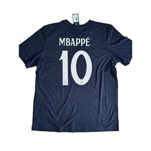 Small Adidas Real Madrid Black Cotton T-shirt Mbappe #10